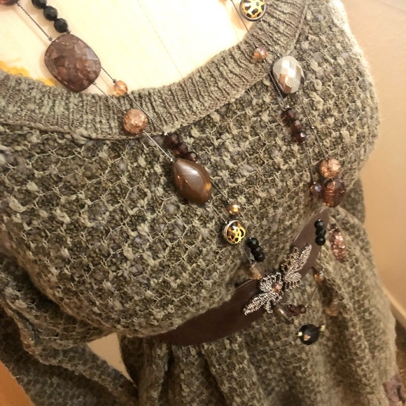 EUC M Free People Green Sweater - Picture 3 of 8